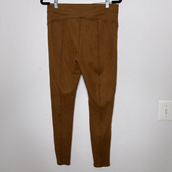Spanx Faux Suede Leggings in Rich Caramel Size Large - Picture 3 of 9